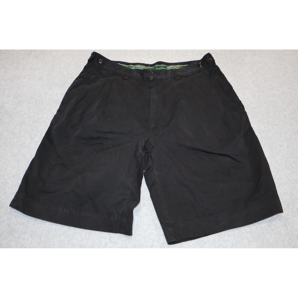 Hugo Boss Golf Shorts Mens US 34 or EUR 50 Vintage Pleated Chino Vardon Italy